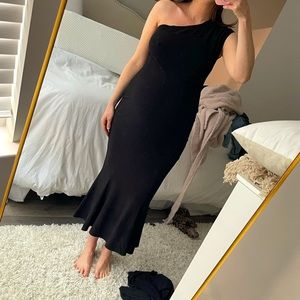 Norma Kamali One Shoulder Fishtail Tail - Bump Friendly